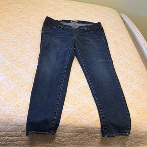 Madewell maternity side-panel skinny jeans in wendover wash